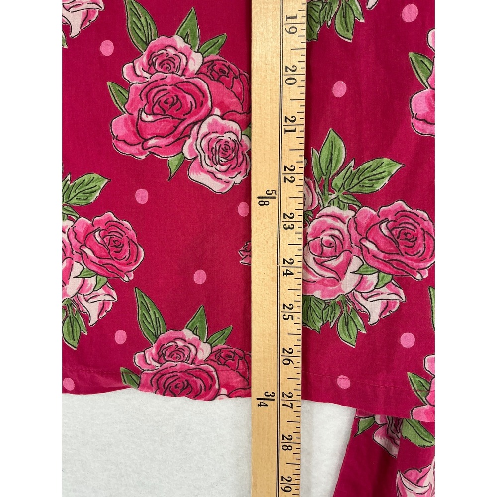 Mahogany Pajama Set Women XL Pink Floral Polka Dot 100% Cotton Long Sleeve Pants - Picture 10 of 12